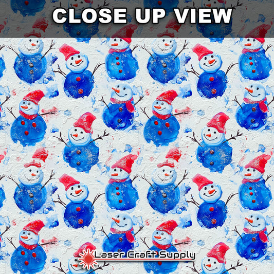 Blue Snowmen with Hats - Creative Cast