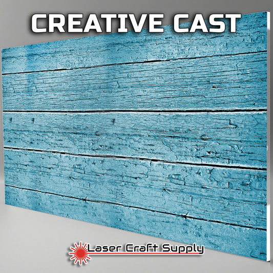 Rustic Teal Wood Slats - FULL SHEET