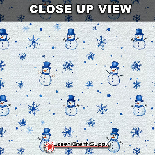 Snowmen and Snowflakes on White - Creative Cast