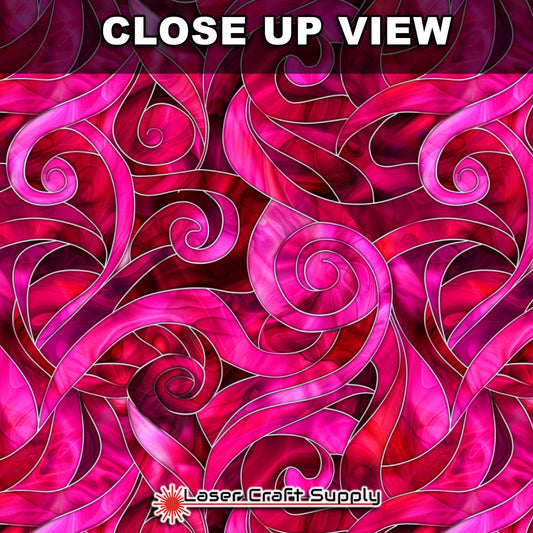 Creative Cast Acrylics - Groovy Pink Swirl- Stained Glass