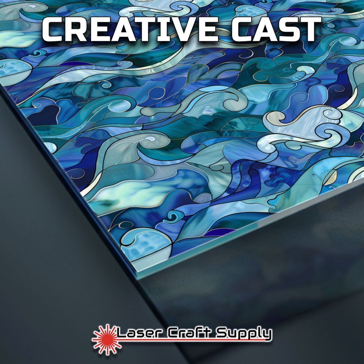 Creative Cast Acrylics - Ocean Swirl - Stained Glass