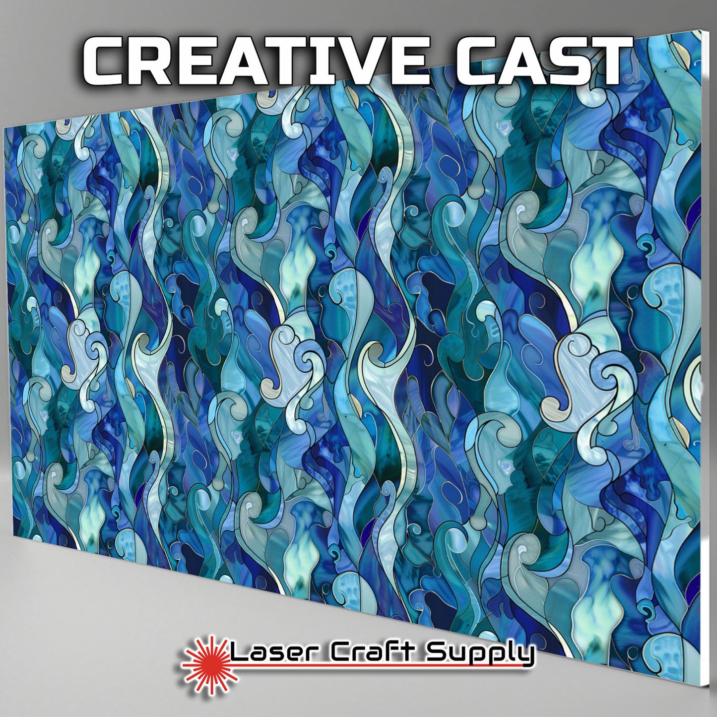 Creative Cast Acrylics - Ocean Swirl - Stained Glass