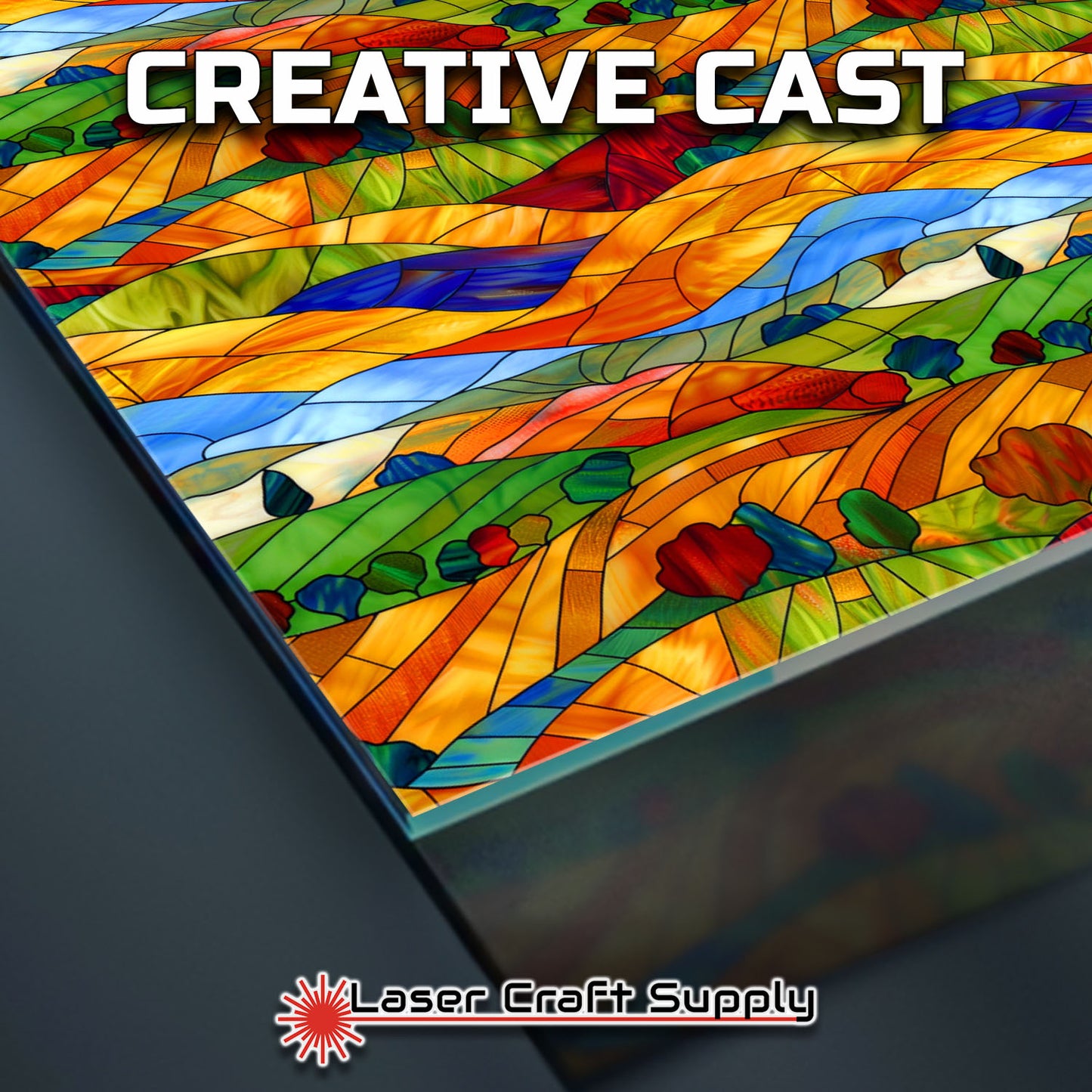 Creative Cast Acrylics - Rolling Hills & Trees - Stained Glass