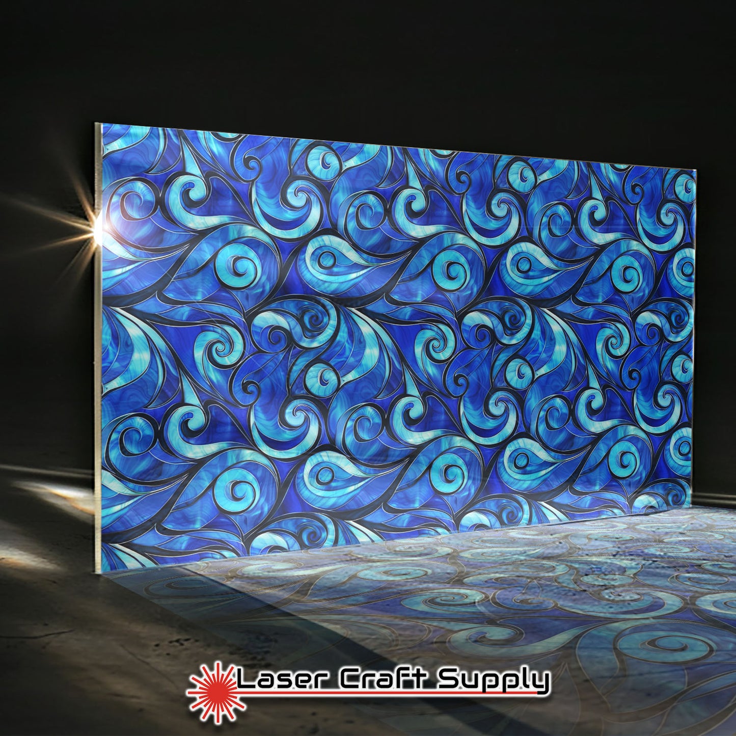 Creative Cast Acrylics - Groovy Blue Swirl- Stained Glass