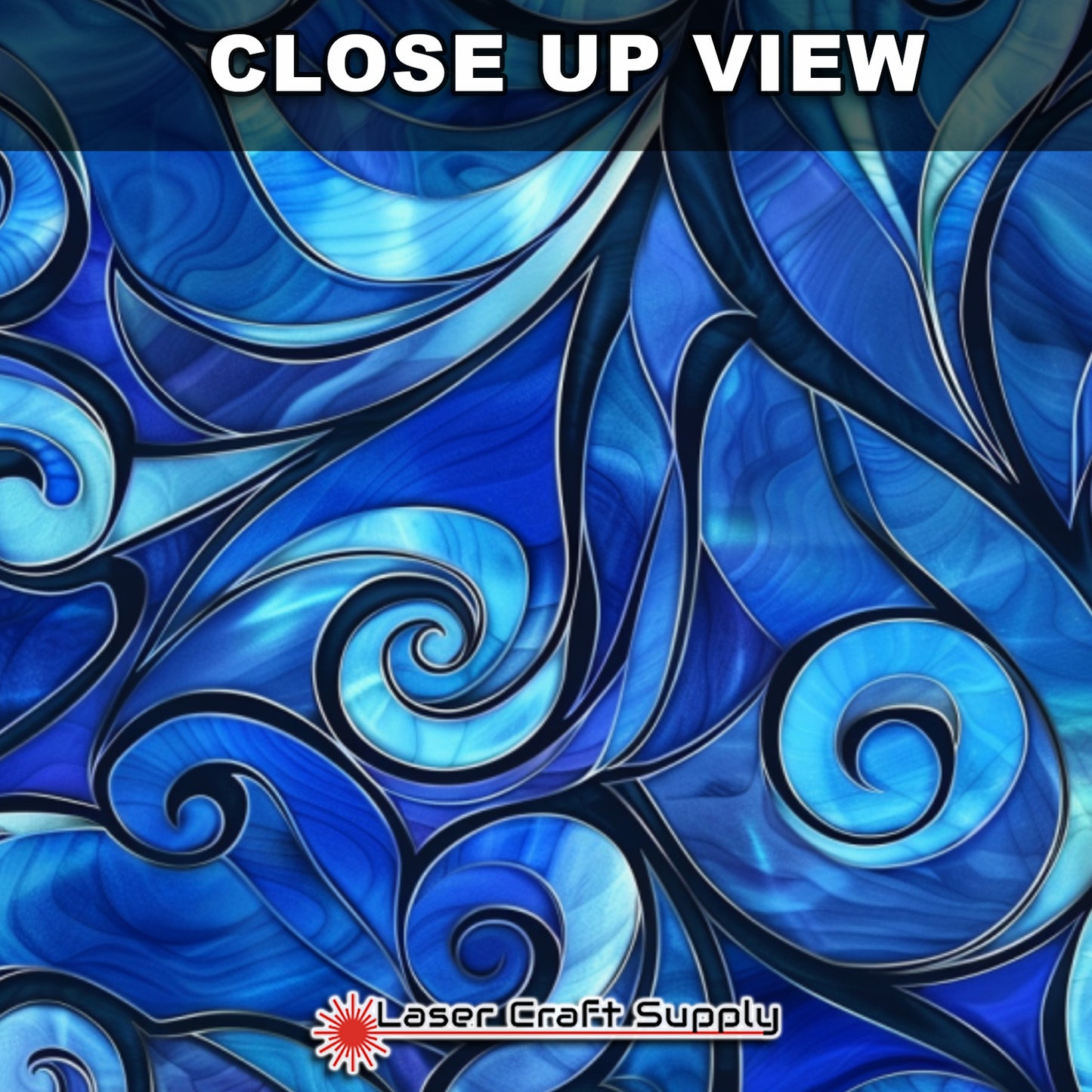 Creative Cast Acrylics - Groovy Blue Swirl- Stained Glass