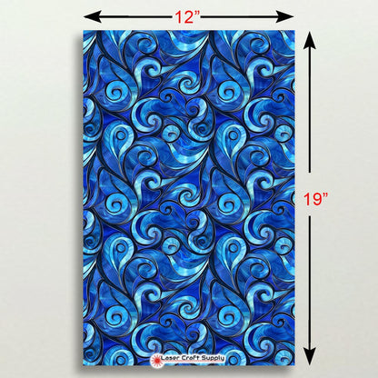 Creative Cast Acrylics - Groovy Blue Swirl- Stained Glass