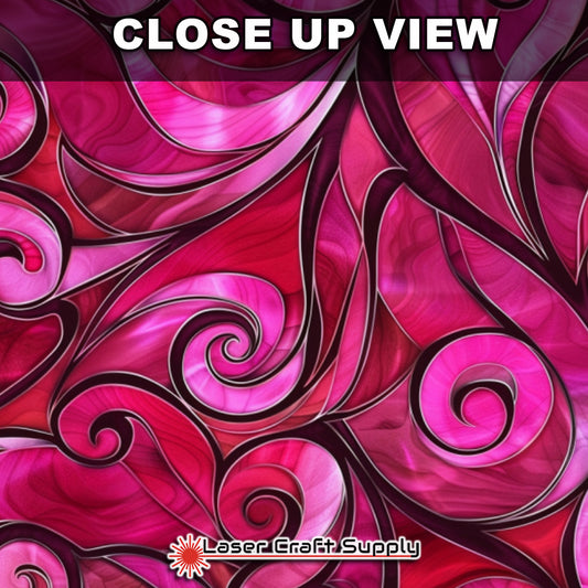 Creative Cast Acrylics - Swirls of Pink - Stained Glass