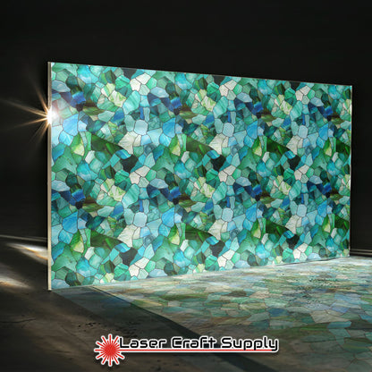 Creative Cast Acrylics - Blue Green Crystal- Stained Glass