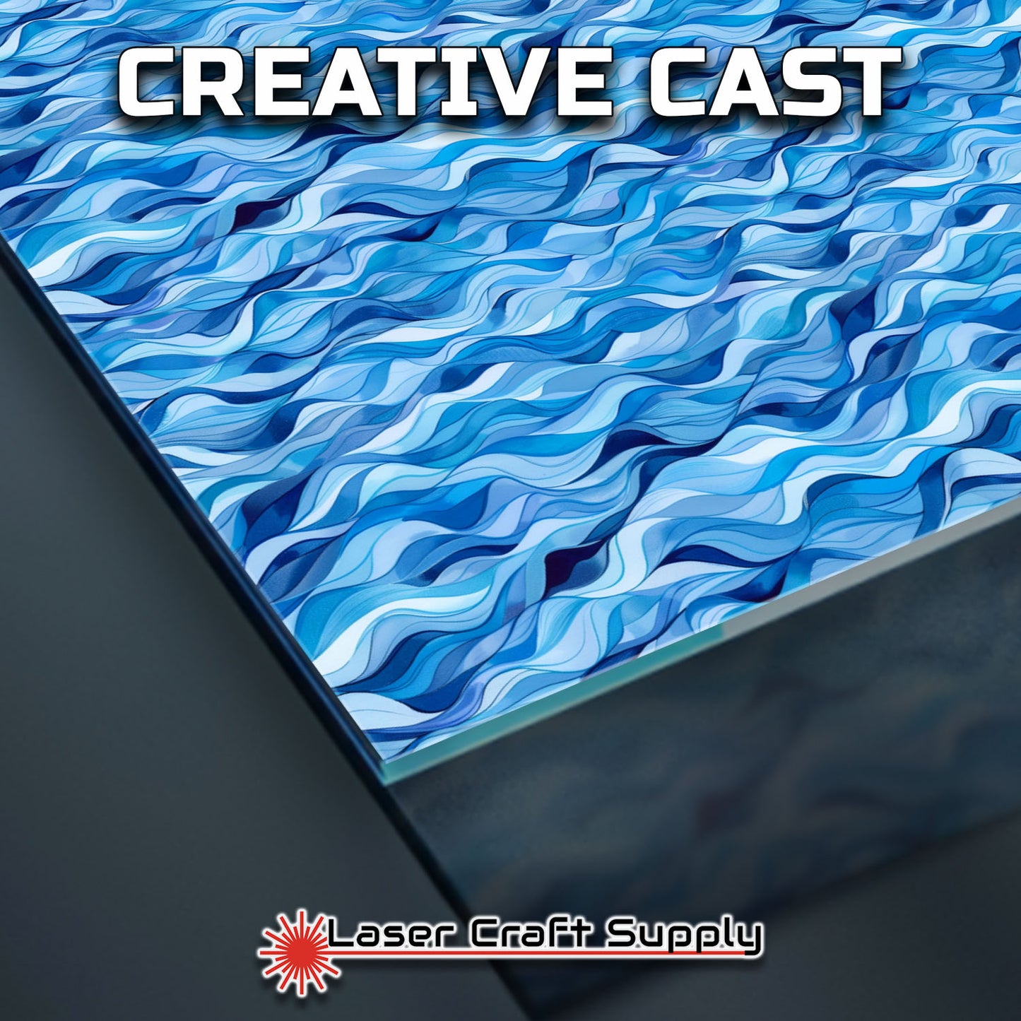 Creative Cast Acrylics - Blue Waves - Stained Glass