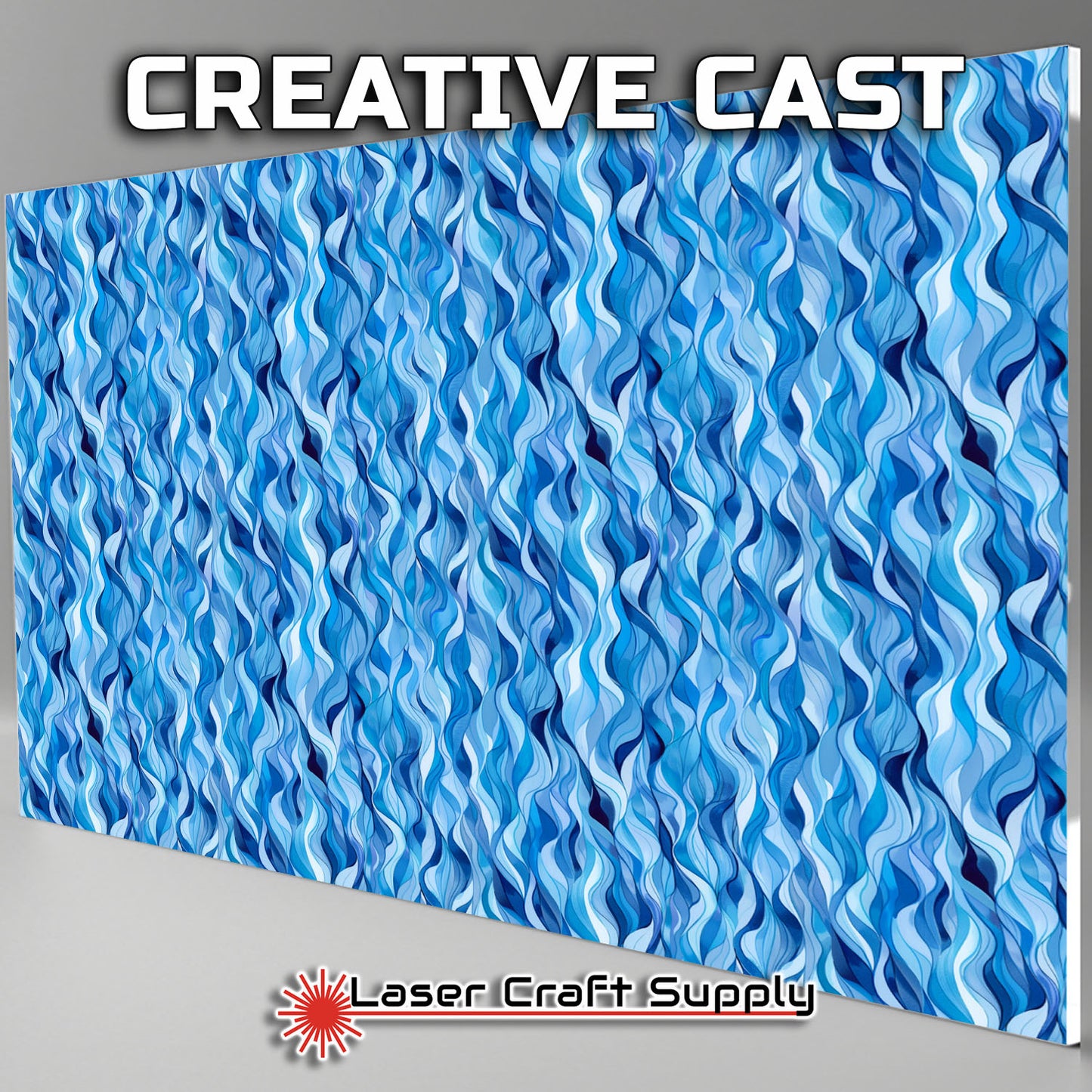 Creative Cast Acrylics - Blue Waves - Stained Glass