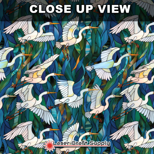 Creative Cast Acrylics - Flying Egrets- Stained Glass