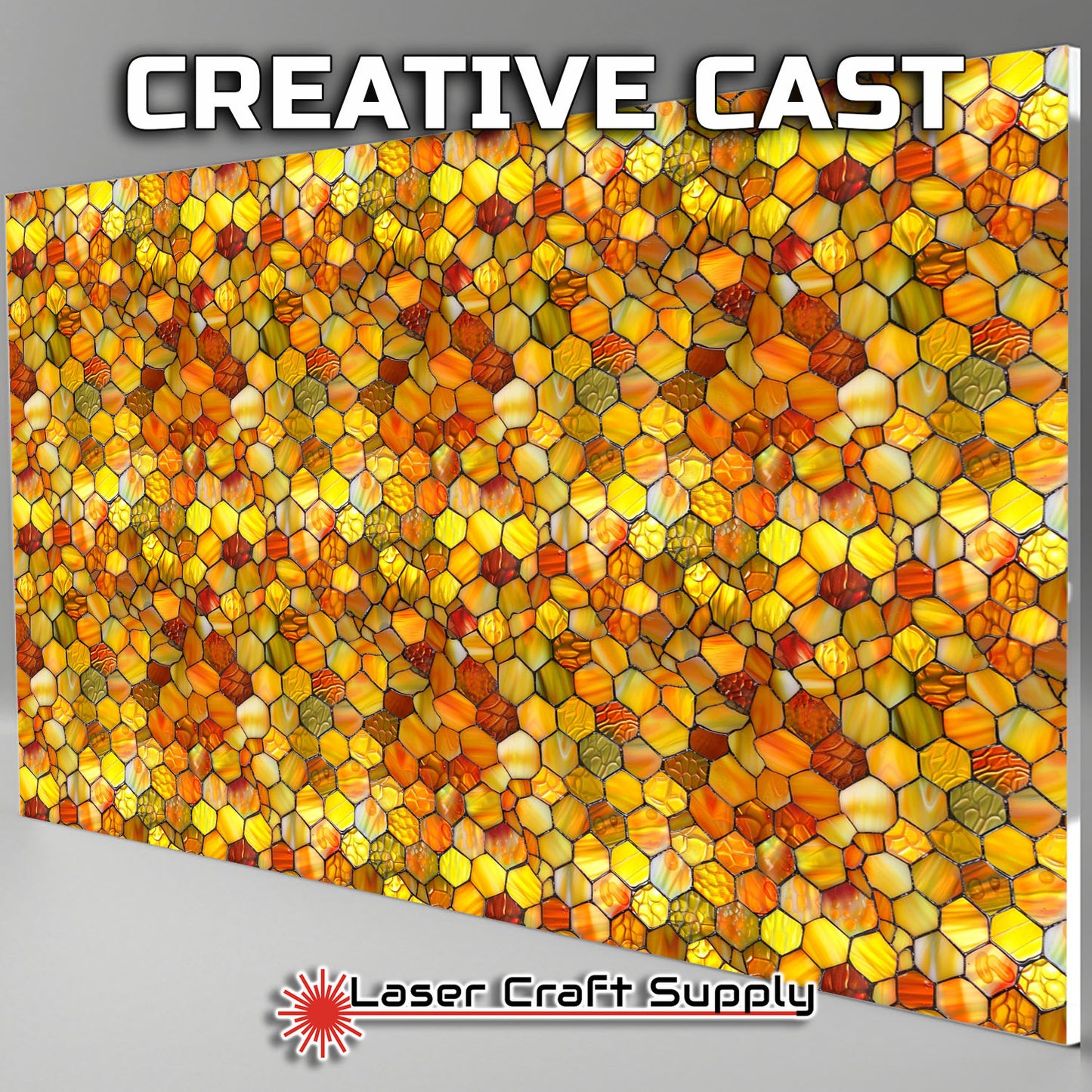 Creative Cast Acrylics - Honey Comb - Stained Glass