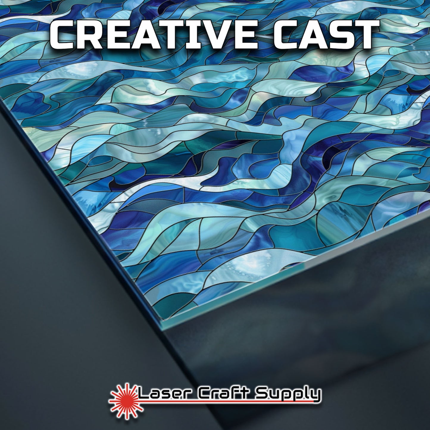 Creative Cast Acrylics - Ocean Rolling Waves - Stained Glass