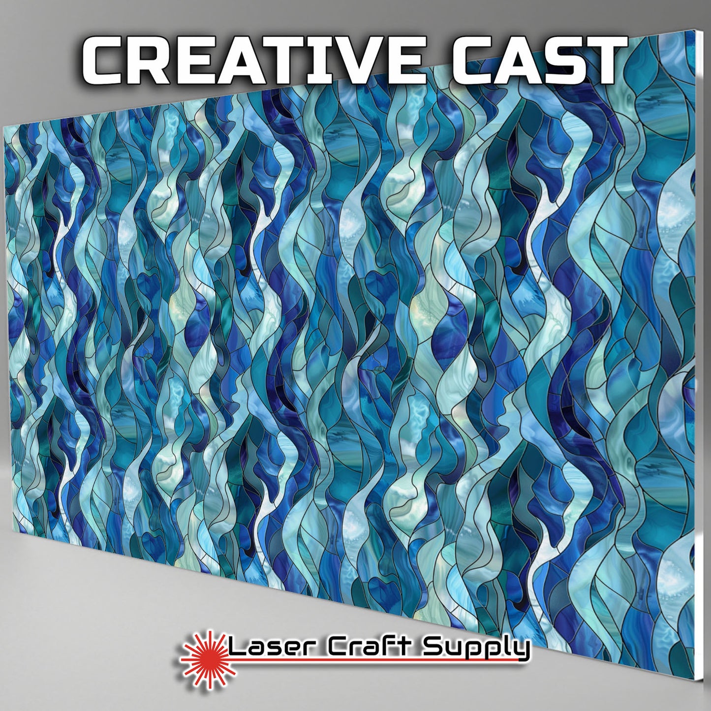 Creative Cast Acrylics - Ocean Rolling Waves - Stained Glass