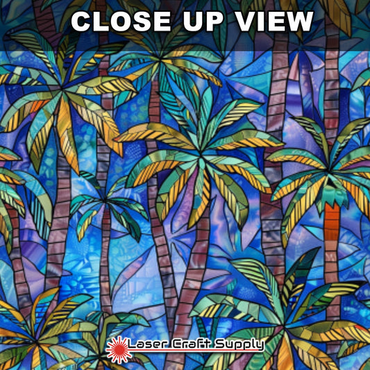 Creative Cast Acrylics - Palms on Blue - Stained Glass