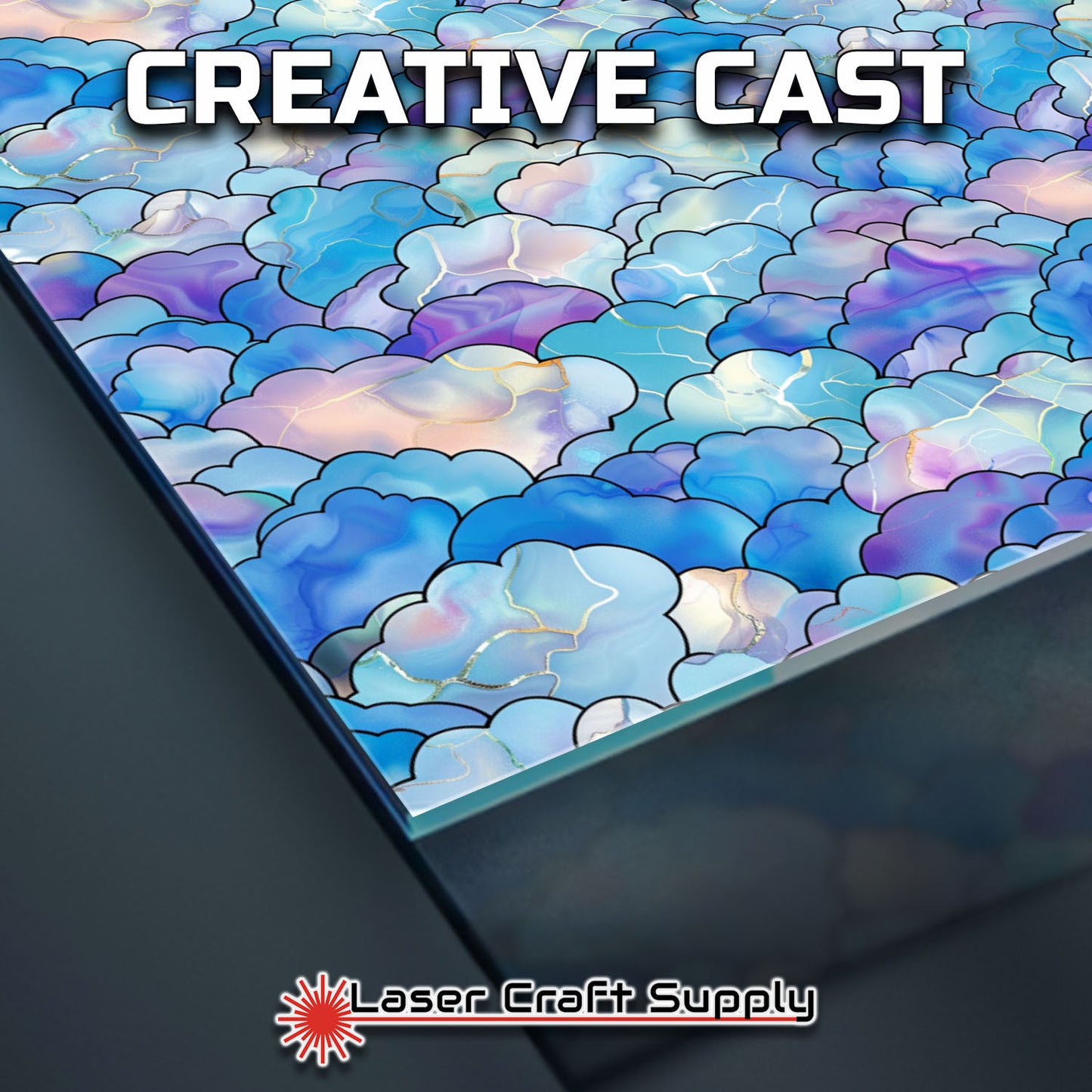 Creative Cast Acrylics - Fun Puffy Clouds - Stained Glass