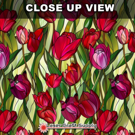 Creative Cast Acrylics - Red Tulips - Stained Glass