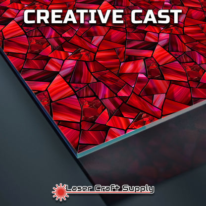 Creative Cast Acrylics - Ruby Red Crystals - Stained Glass