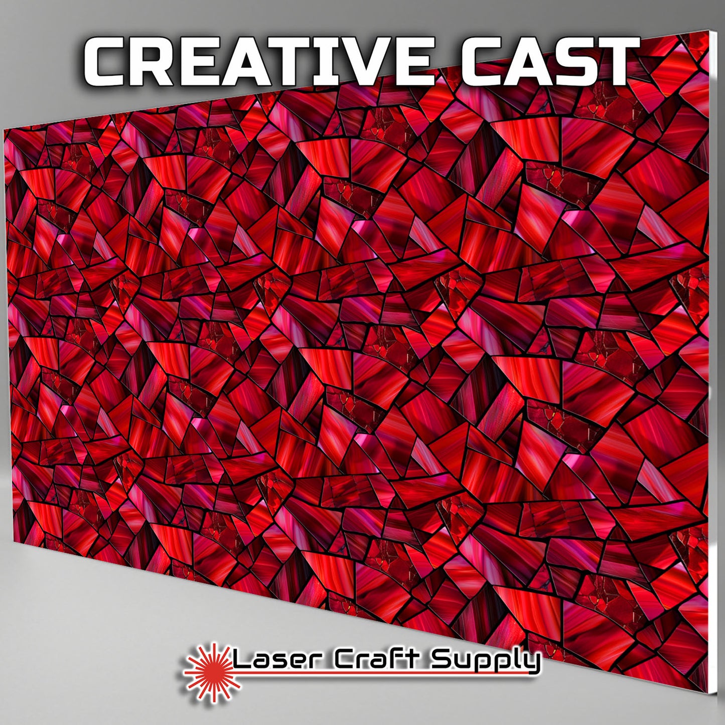 Creative Cast Acrylics - Ruby Red Crystals - Stained Glass