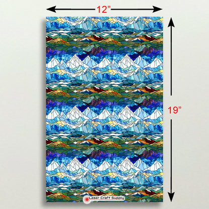 Creative Cast Acrylics - Sharp Snow capped Mountains - Stained Glass