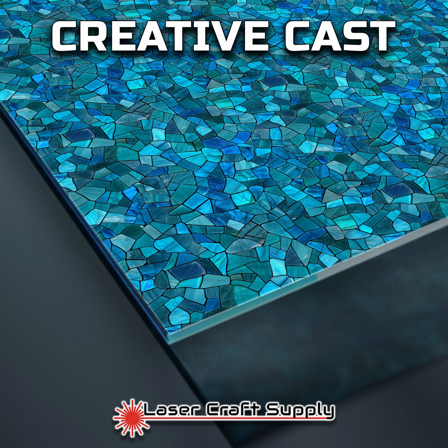 Creative Cast Acrylics - Turquoise Crackle - Stained Glass