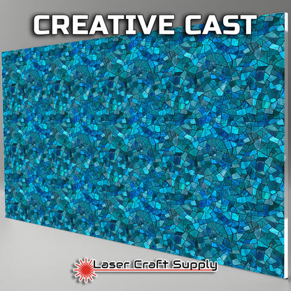 Creative Cast Acrylics - Turquoise Crackle - Stained Glass