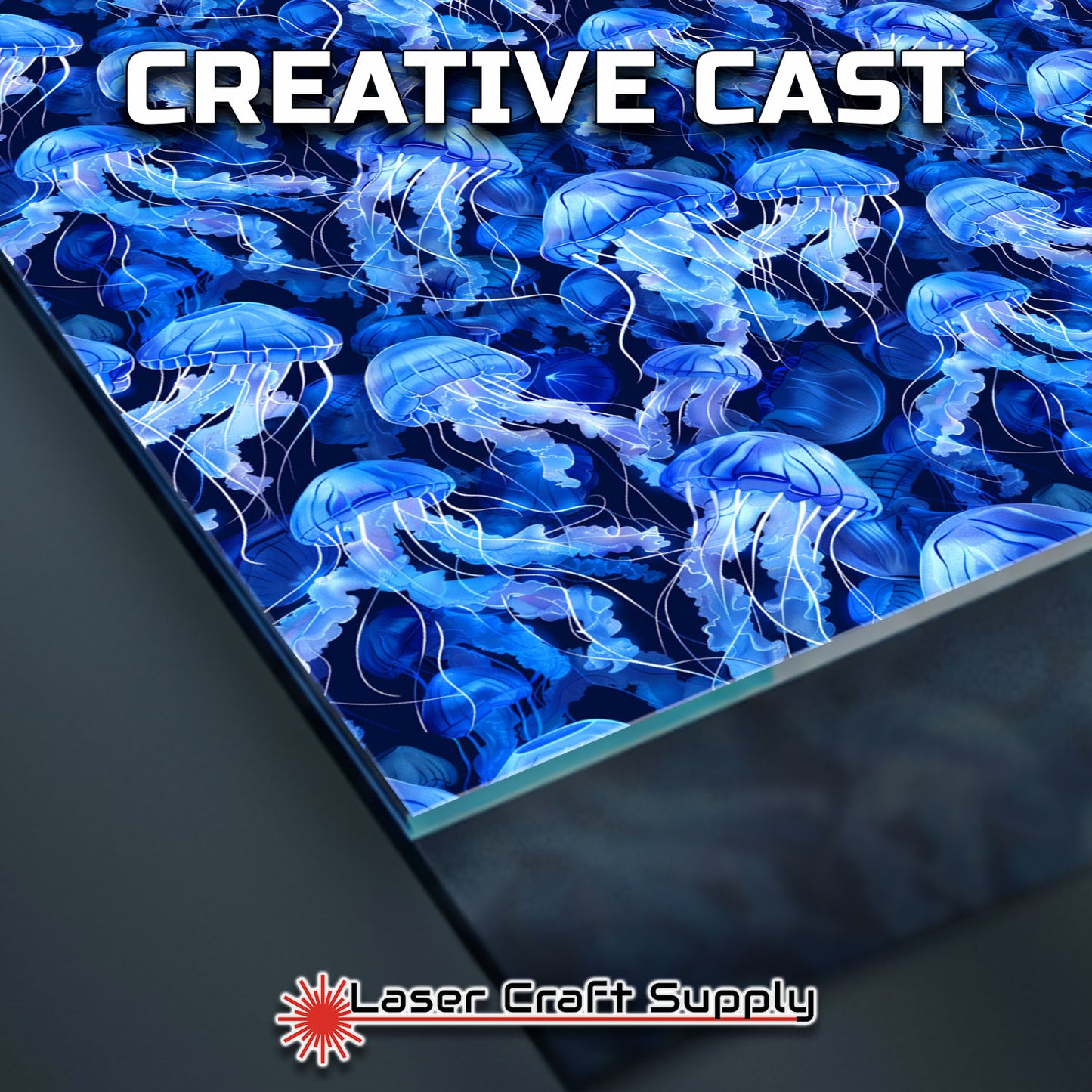 Creative Cast Acrylics - Wild Blue Jellyfish - Stained Glass