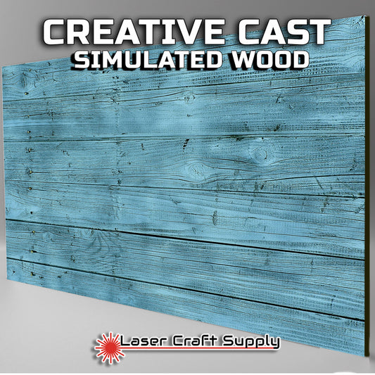 Teal Wash Wood Planks - Wood